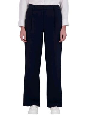 DKNY Navy Wide-Leg Dress Pants